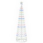 vidaXL LED vianočný stromček v tvare kužeľa 180 cm 250 LED Viac farieb – Obrázok 2