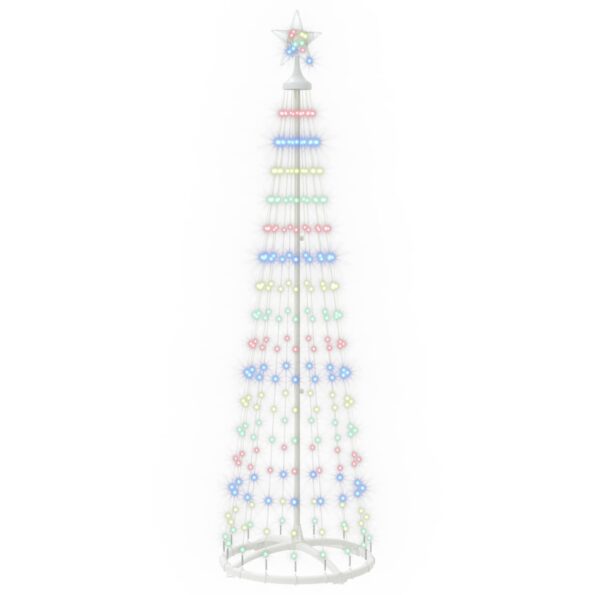 vidaXL LED vianočný stromček v tvare kužeľa 180 cm 250 LED Viac farieb – Obrázok 2