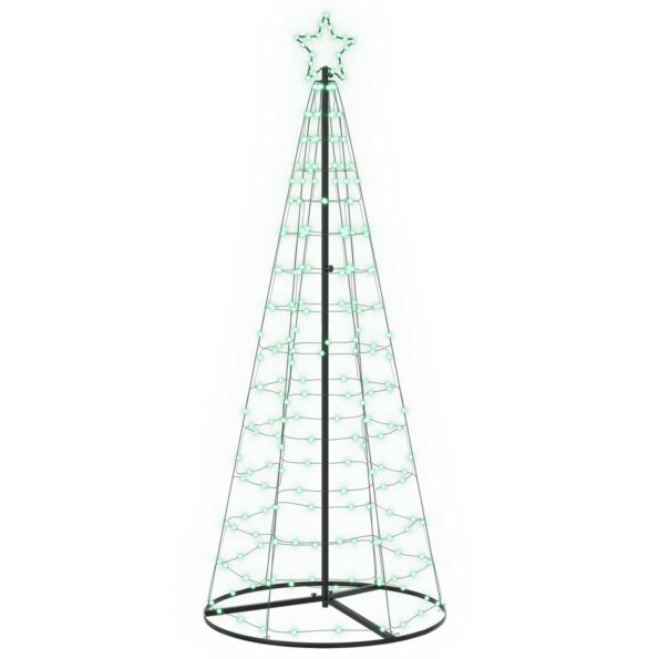 vidaXL LED vianočný stromček 180 cm 168 LED RGB Oceľ RGB – Obrázok 2