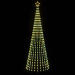 vidaXL LED vianočný stromček 300 cm 668 LED Teplá biela Oceľ Čierna – Obrázok 3