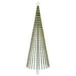 vidaXL LED vianočný stromček 400 cm 1028 LED Teplá biela Oceľ Čierna – Obrázok 2