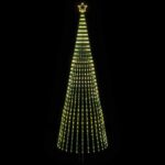 vidaXL LED vianočný stromček 400 cm 1028 LED Teplá biela Oceľ Čierna – Obrázok 3