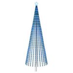 vidaXL LED vianočný stromček 400 cm 1028 LED Modrá Oceľ Čierna – Obrázok 2