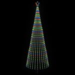 vidaXL LED vianočný stromček 400 cm 1028 LED Viac farieb Oceľ Čierna – Obrázok 3