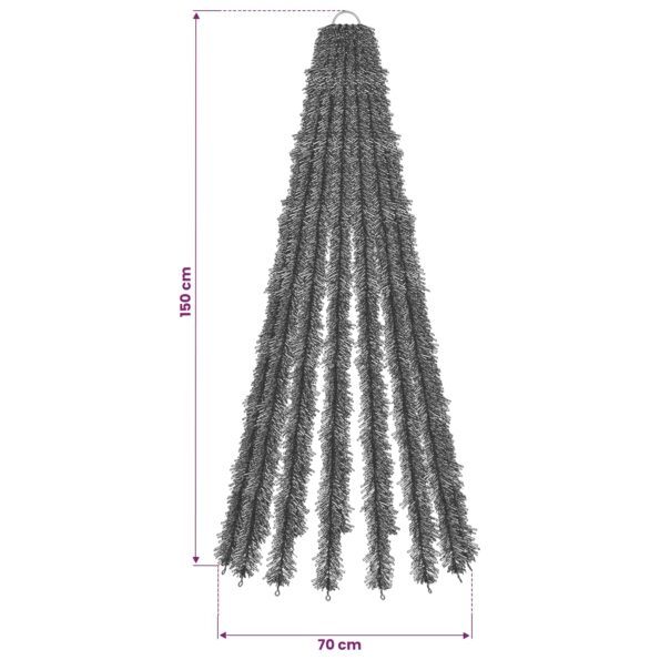 vidaXL LED vianočný stromček 150 cm 240 LED Studená biela Oceľ Zelená – Obrázok 5