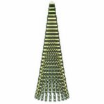 vidaXL LED vianočný stromček 270 cm 648 LED Teplá biela Oceľ Zelená – Obrázok 2