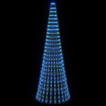 vidaXL LED vianočný stromček 270 cm 648 LED Modrá Oceľ Zelená – Obrázok 3