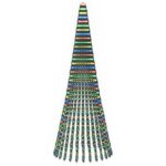 vidaXL LED vianočný stromček 370 cm 1008 LED Viac farieb Oceľ Zelená – Obrázok 2