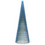 vidaXL LED vianočný stromček 470 cm 1504 LED Modrá Oceľ Zelená – Obrázok 2