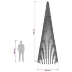 vidaXL LED vianočný stromček 470 cm 1504 LED Modrá Oceľ Zelená – Obrázok 5