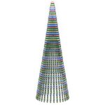 vidaXL LED vianočný stromček 470 cm 1504 LED Viac farieb Oceľ Zelená – Obrázok 2