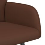 vidaXL 2-miestna pohovka s kovovými nohami 2-miestne Hnedá Umelá koža – Obrázok 7