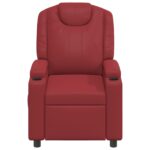 vidaXL Polohovacie kreslo Víno červené 75 x 95 x 106 cm Látka – Obrázok 4