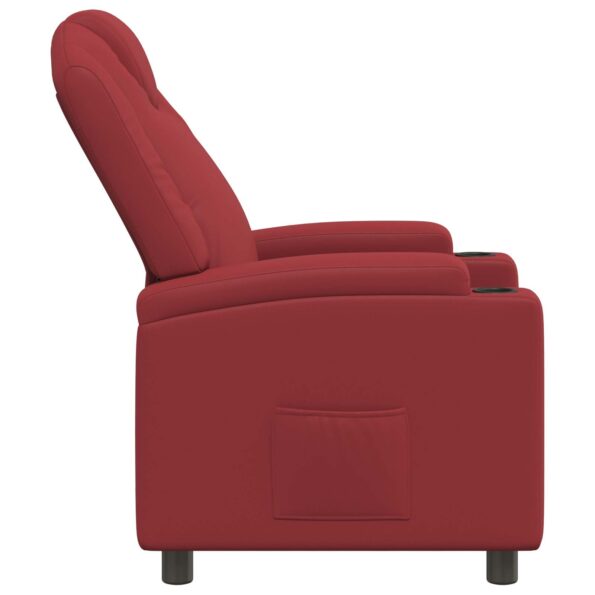 vidaXL Polohovacie kreslo Víno červené 75 x 95 x 106 cm Látka – Obrázok 5