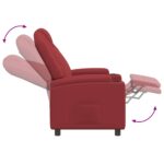 vidaXL Polohovacie kreslo Víno červené 75 x 95 x 106 cm Látka – Obrázok 8
