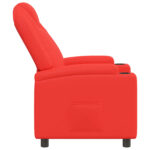 vidaXL Polohovacie kreslo Červená 75 x 95 x 106 cm Látka – Obrázok 5