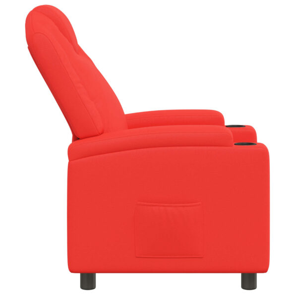 vidaXL Polohovacie kreslo Červená 75 x 95 x 106 cm Látka – Obrázok 5