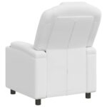 vidaXL Polohovacie kreslo Biela 75 x 95 x 106 cm Látka – Obrázok 6