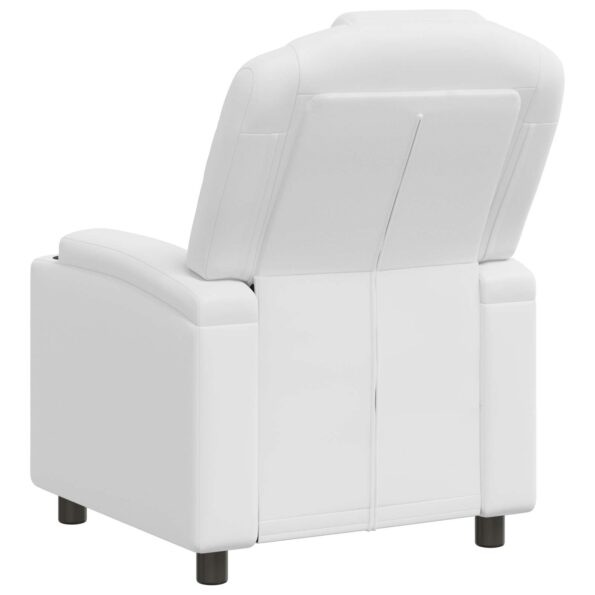 vidaXL Polohovacie kreslo Biela 75 x 95 x 106 cm Látka – Obrázok 6