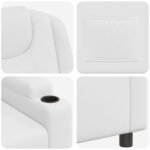 vidaXL Polohovacie kreslo Biela 75 x 95 x 106 cm Látka – Obrázok 7