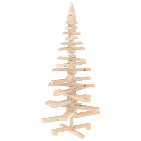 vidaXL Drevený vianočný stromček KOTKA 120 cm Borovicový masív – Obrázok 2