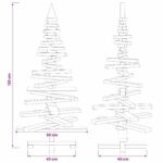 vidaXL Drevený vianočný stromček KOTKA 120 cm Borovicový masív – Obrázok 8