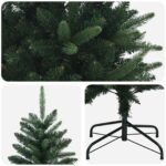 vidaXL Artificial Hinged Christmas Tree 150 cm PE a PVC Zelená – Obrázok 4