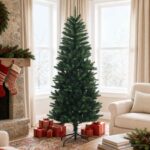 vidaXL Artificial Hinged Christmas Tree 180 cm PE a PVC Zelená