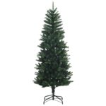vidaXL Artificial Hinged Christmas Tree 180 cm PE a PVC Zelená – Obrázok 3