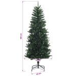 vidaXL Artificial Hinged Christmas Tree 180 cm PE a PVC Zelená – Obrázok 7