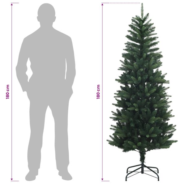 vidaXL Artificial Hinged Christmas Tree 180 cm PE a PVC Zelená – Obrázok 8