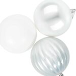 vidaXL Vianočná guľa set XL 15 ks Biela Priem. 10 cm Plast – Obrázok 4