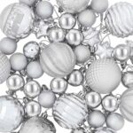 vidaXL Sada vianočných gúľ 88 ks Strieborná Ø 6 cm Plast – Obrázok 5