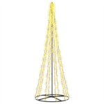 vidaXL LED vianočný stromček 285 cm 1550 LED Teplá biela Oceľ Čierna – Obrázok 2