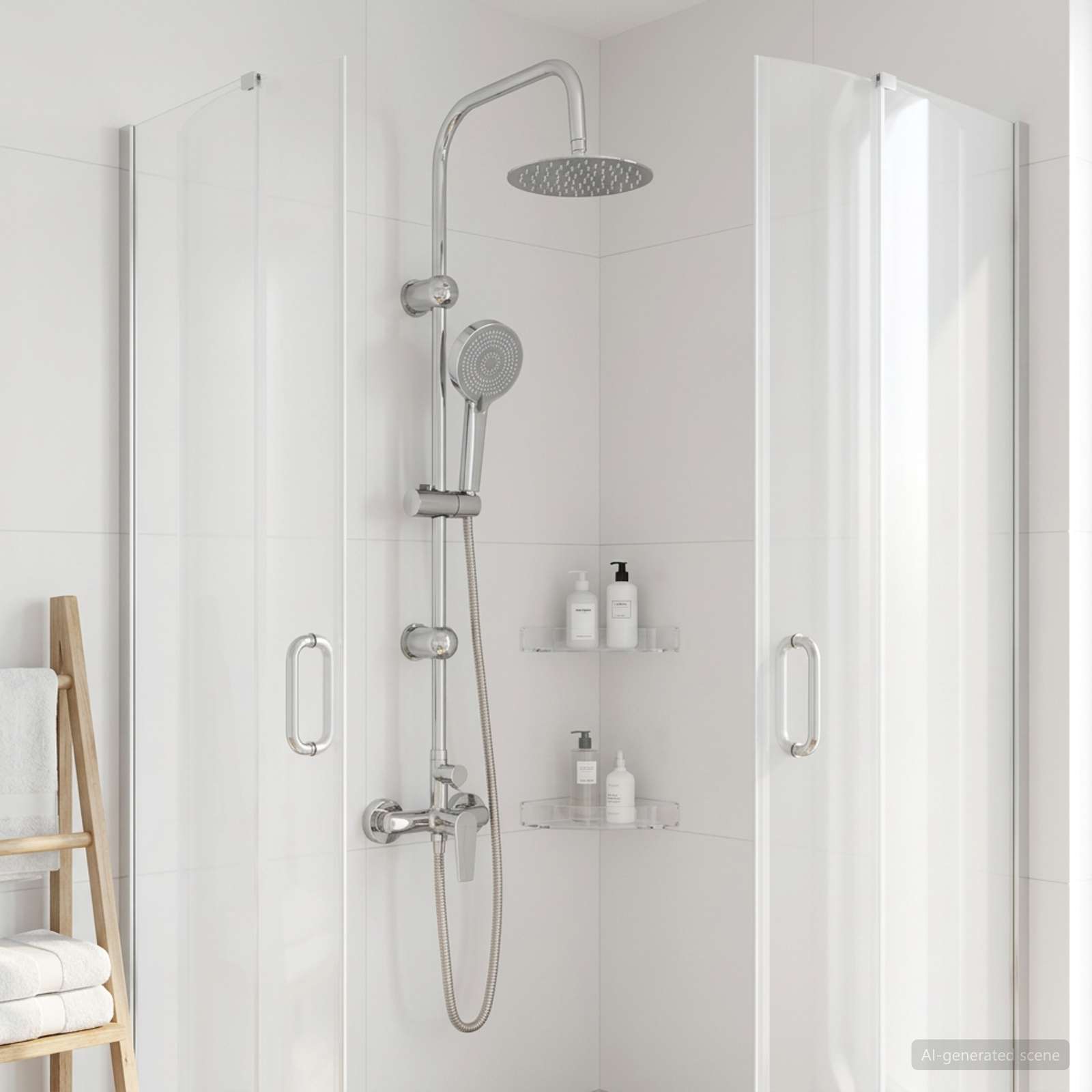 42053766_1.jpg vidaXL Sprchový systém Chróm Nehrdzavejúca oceľ 21 x 48 x 112 cm – Obrázok 1