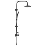 vidaXL Sprchový systém Čierna Nehrdzavejúca oceľ 21 x 48 x 112 cm – Obrázok 4
