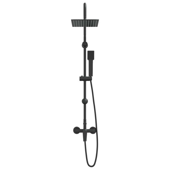 vidaXL Sprchový systém Čierna Nehrdzavejúca oceľ 21 x 48 x 112 cm – Obrázok 3
