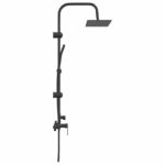vidaXL Sprchový systém Čierna Nehrdzavejúca oceľ 21 x 48 x 112 cm – Obrázok 4