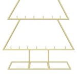 vidaXL Kovový vianočný stromček so stojanom KUOPIO 125 cm Oceľ Zlatá – Obrázok 6