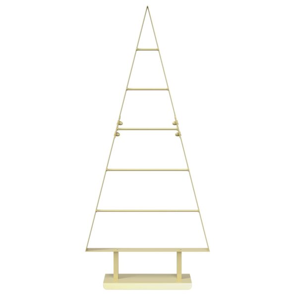vidaXL Kovový vianočný stromček KUOPIO 90 cm Oceľ Zlatá – Obrázok 4