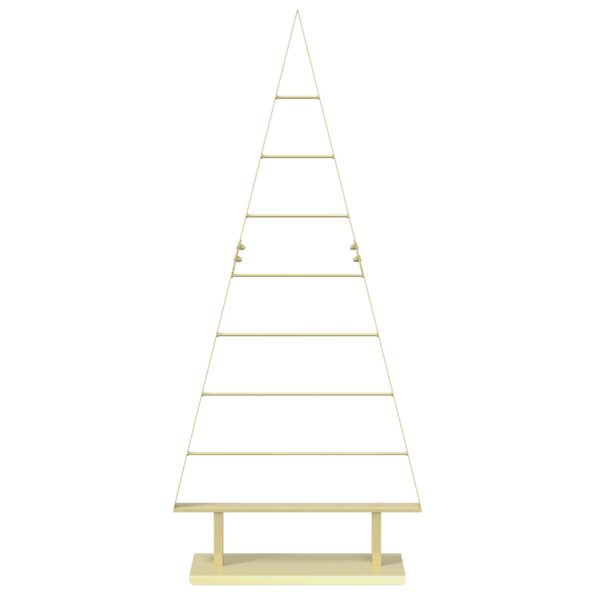 vidaXL Kovový vianočný stromček KUOPIO 125 cm Oceľ Zlatá – Obrázok 4