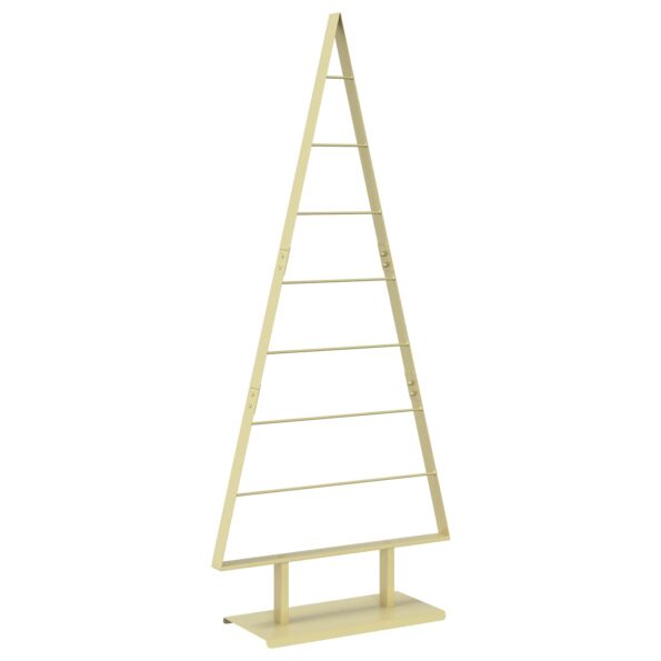 vidaXL Kovový vianočný stromček KUOPIO 150 cm Oceľ Zlatá – Obrázok 2