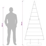 vidaXL Kovový vianočný stromček KUOPIO 210 cm Oceľ Zlatá – Obrázok 8