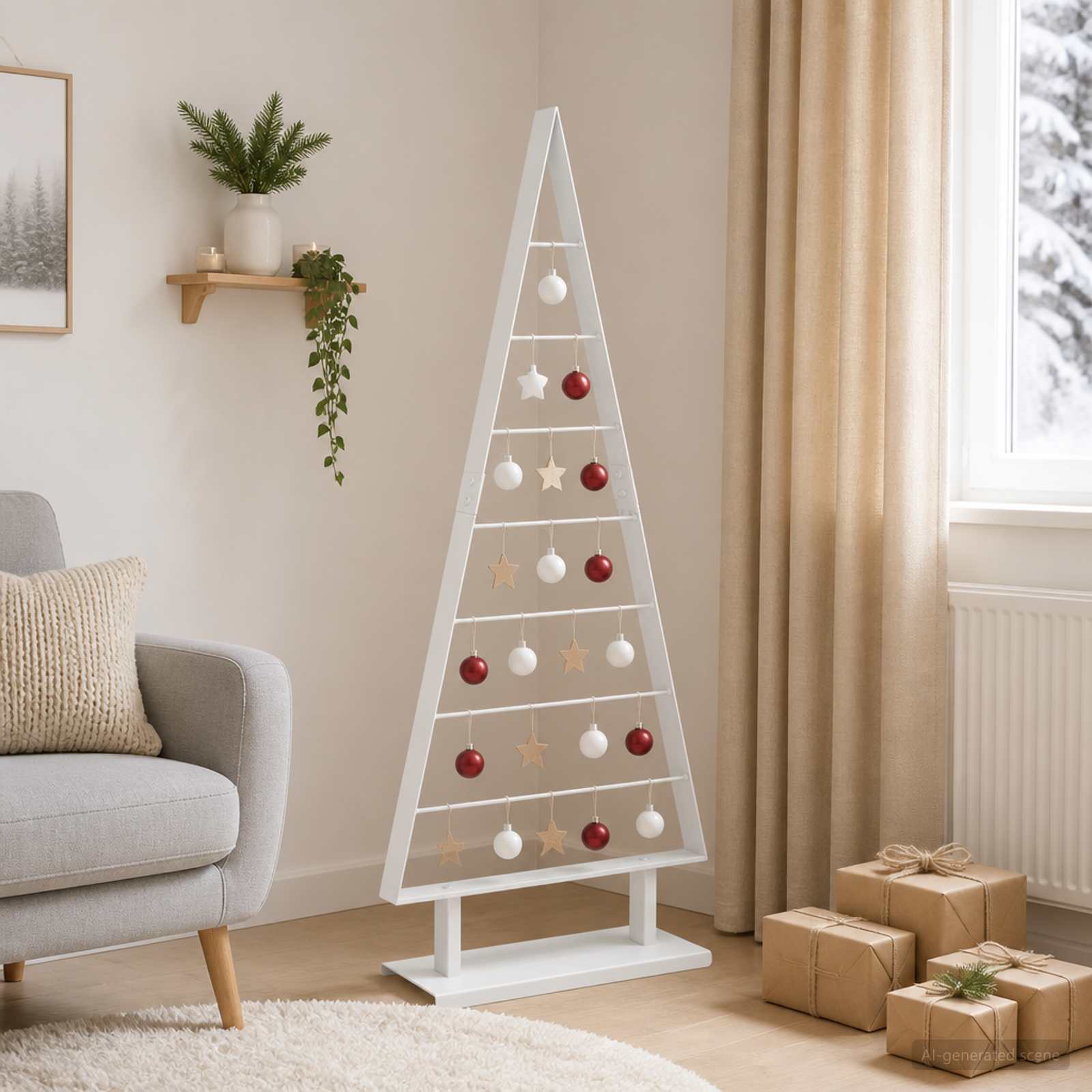 42053842_1.jpg vidaXL Kovový vianočný stromček KUOPIO 125 cm Oceľ Biela – Obrázok 1