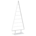 vidaXL Kovový vianočný stromček KUOPIO 150 cm Oceľ Biela – Obrázok 2