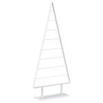 vidaXL Kovový vianočný stromček KUOPIO 180 cm Oceľ Biela – Obrázok 2