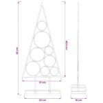 vidaXL Kovový vianočný stromček s kruhovým stojanom KUOPIO 60 cm Oceľ – Obrázok 7