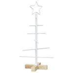 vidaXL Kovový vianočný stromček so stojanom KUOPIO 60 cm Oceľ Biela – Obrázok 2