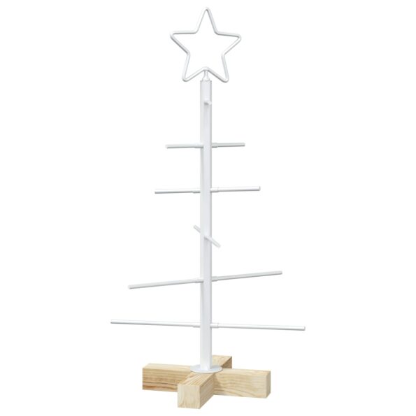 vidaXL Kovový vianočný stromček so stojanom KUOPIO 60 cm Oceľ Biela – Obrázok 2