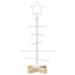 vidaXL Kovový vianočný stromček so stojanom KUOPIO 60 cm Oceľ Biela – Obrázok 4